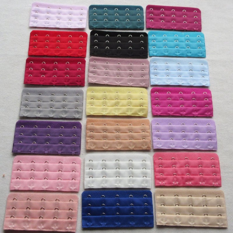 Hustar 20 Pcs Elastic 4 or 5 Hook Bra Strap Extenders Bra Extension for Women 5 Hooks - Image 2